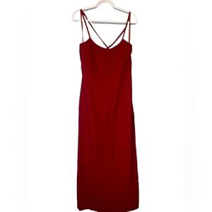 Vintage 90’s Versus By Gianni Versace Scarlett Red Formal Maxi Dress Size 46